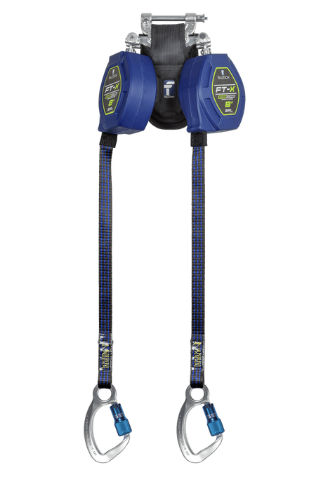 8' FT-X™ EdgeCore™ Class 2 Leading Edge Personal SRL-P, Twin-leg with Aluminum CE Carabiners with SpeedLink™ (84108TP6)