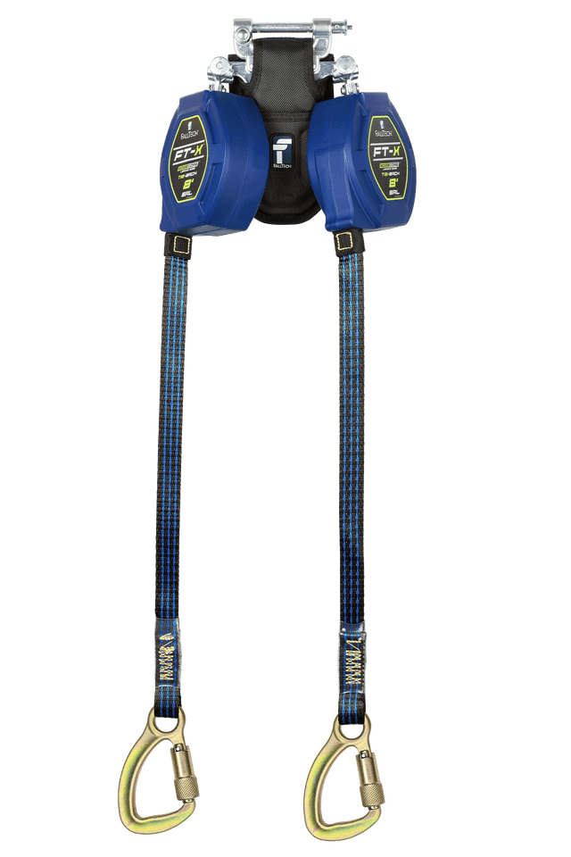 8' FT-X™ EdgeCore™ Tie-Back Class 2 Leading Edge Personal SRL-P, Twin-leg with Steel 5k Carabiners with SpeedLink™ (84108TP8)