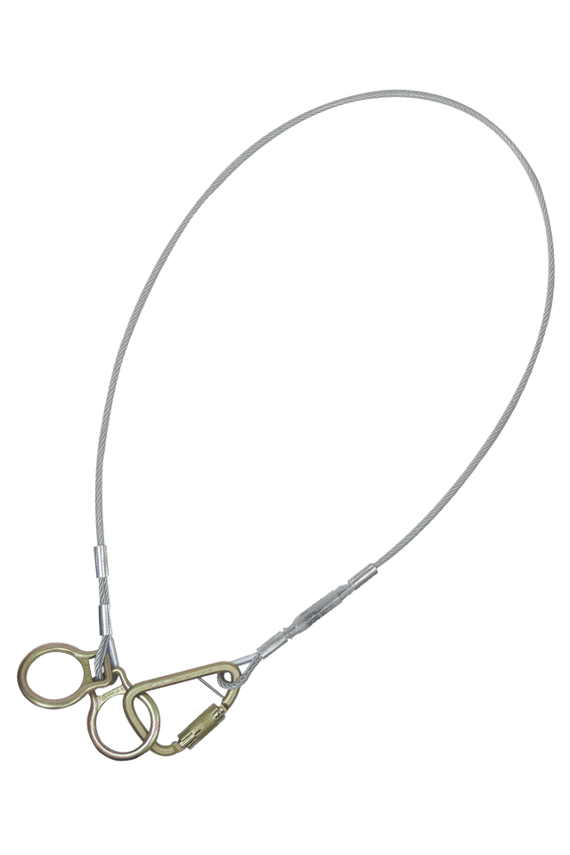 8' Cable Carabiner Sling Anchor with Vinyl Coated Galvanized Steel Cable (84202DC8)