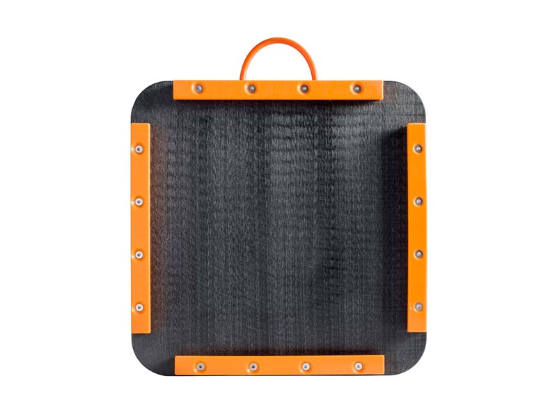 SafetyTech MD Outrigger Pad 18" x 18" x 1", 4-Sided Brake (Black) (DCP1818-S4)