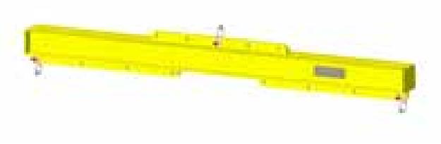 2,000# 84"-120" ADJ ECONOMY LIFT BEAM WITH SHACKLES (13893)