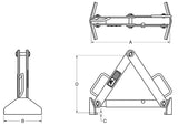 1,200# BARREL BUCKET LIFTER 18" MIN / 29" MAX (16291)