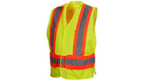 Lime Hi-Vis Lime Vest with Contrasting Reflective Tape - Self Extinguishing - Size Medium (RCA2710SEM) Per 1