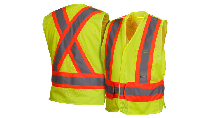 Lime Hi-Vis Lime Vest with Contrasting Reflective Tape - Size 2X Large (RCA2710X2) Per 1