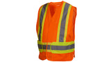 Orange Hi-Vis Orange Vest with Contrasting Reflective Tape - Self Extinguishing - Size Medium (RCA2720SEM) Per 1