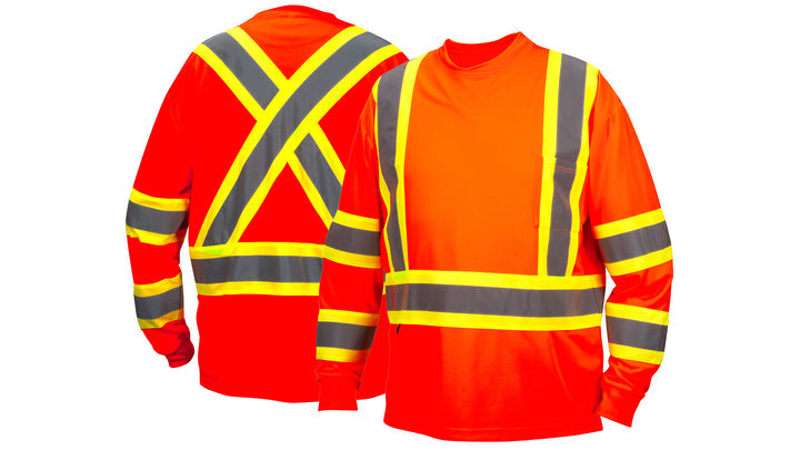 Orange Long sleeve moisture wicking t-shirt in orange - extra large (RCLTS3120XL) Per 1