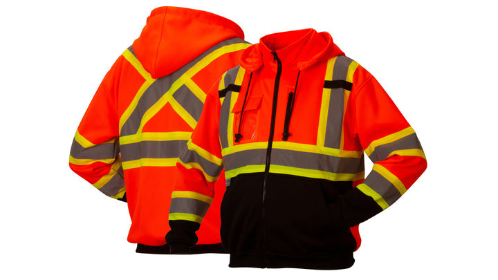 Orange Canadian premium zipper sweatshirt in orange - 5X large (RCSZH3320X5) Per 1