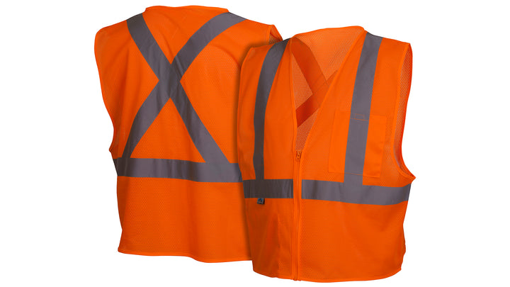 Orange Hi-Vis Orange Vest with Reflective Tape - Size Medium (RCZ2120M) Per 1