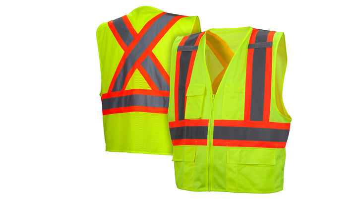 Lime Hi-Vis Lime Vest with Contrasting Reflective Tape - Size Medium (RCZ2410M) Per 1