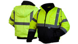 Lime Hi-Vis Lime Bomber Jacket with Quilted Lining - Size Small Tall (RJ3210TS) Per 1
