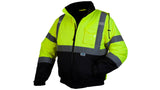 Lime  Hi-Vis Lime Bomber Jacket with Quilted Lining - Size Small   (RJ3210S)  Per 1