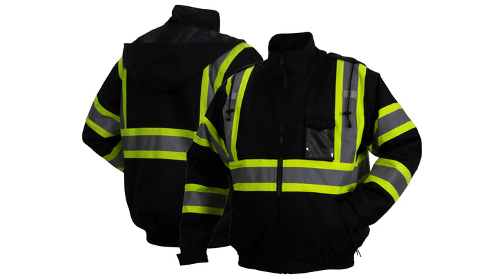 Black Bomber Jacket - Black - 2XL (RJ3711X2) Per 1