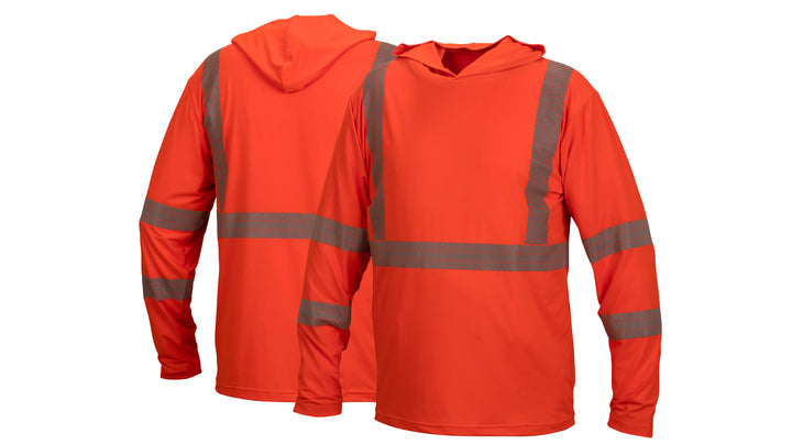 Orange Long Sleeve Pullover Hoodie- ANSI - Orange - M (RLPH120M) Per 5