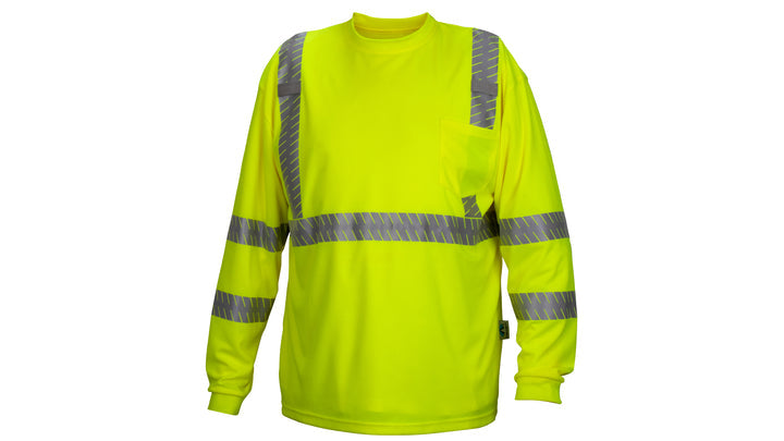 Lime Long Sleeve T-Shirt-Lime -Brkn Tape - X5 (RLTS3310X5) Per 5