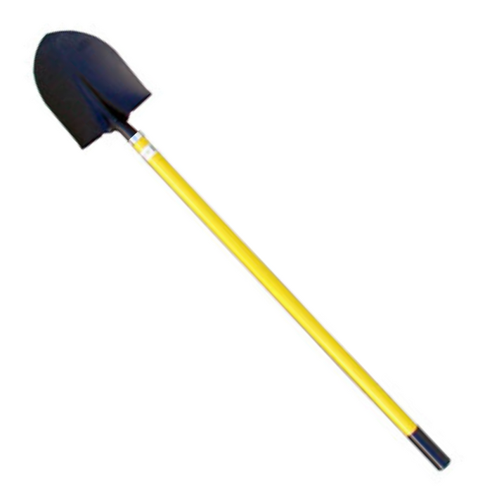 ROUND POINT SHOVEL with FIBER GLASS HANDLE