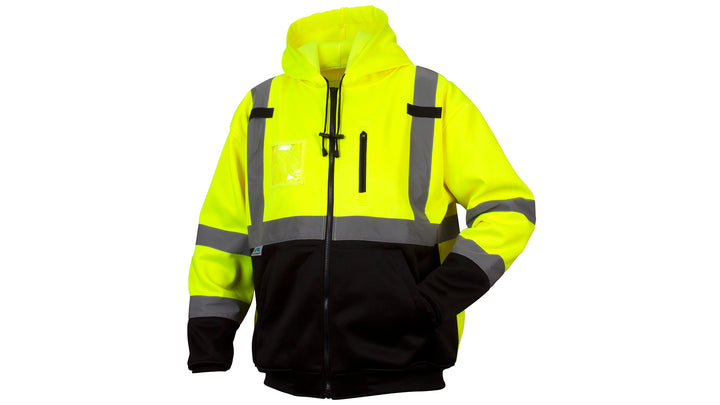Lime CLASS 3 PREMIUM ZIPPER SWEATSHIRT IN LIME - SMALL (RSZH3310S) Per 2