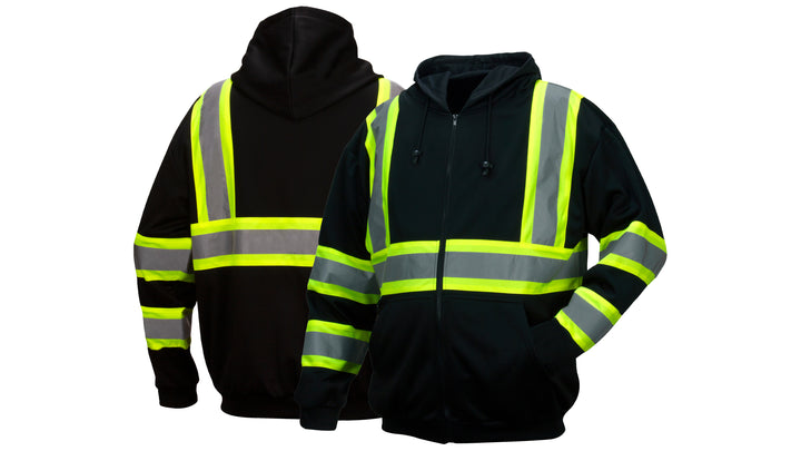 Black Class 1 premium zipper sweatshirt in black - Medium (RSZH3411M) Per 1