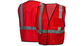 Pink Red Vest- Enhanced Visibility w/Reflect Lg/XL (RV1227L-XL) Per 5