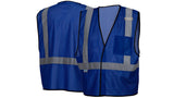 Blue R Blue Vest- Enhanced Visibility w/Reflect Lg/XL (RV1265L-XL) Per 5