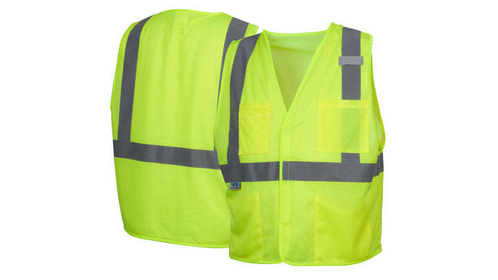 Lime RVHL20-Hook and Loop Lime Vest- Medium (RVHL2010M) Per 5