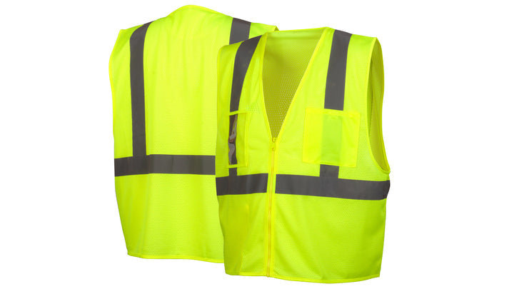 Lime Class 2 Economy Vest with Clear Pocket - Lime - 4X Large (RVZ2110CPX4) Per 5