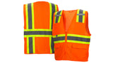 Orange Hi-Viz All Mesh Orange Vest with Contrasting Reflective Tape - Size XL (RVZ2320XL) Per 5