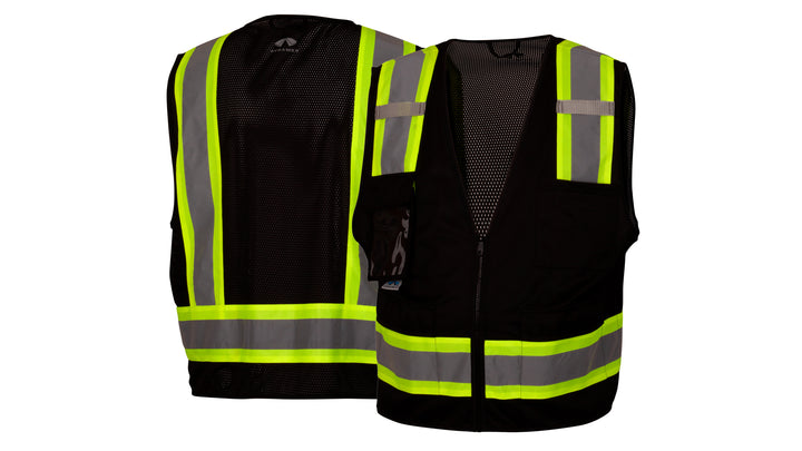Black Class 1 Survey w/Clear Pocket-Black -4X Large (RVZ2411CPX4) Per 5
