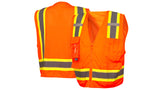 Orange Class 2 Surveyor Vest with Clear Pocket - Orange - 5X Large (RVZ2420CPX5) Per 5