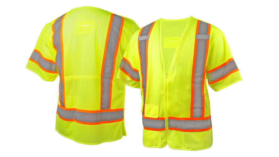 Lime Hi-Vis Lime with 5-pt Break Adjustable Waist w/ D-Ring - L (RVZ3810BRL) Per 1