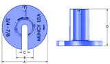 3/4 in - 7/8 in Tea Cup Fitting (TC-24)
