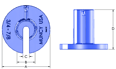 1 in - 1-1/8 in Tea Cup Fitting (TC-32)