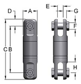 Miller Angular Contact Ball Bearing Swivel Model BB-111 Jaw to Jaw WLL 0.75 tons