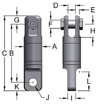 Miller Angular Contact Ball Bearing Swivel Model EE-112 Jaw to Eye WLL 8.5 tons
