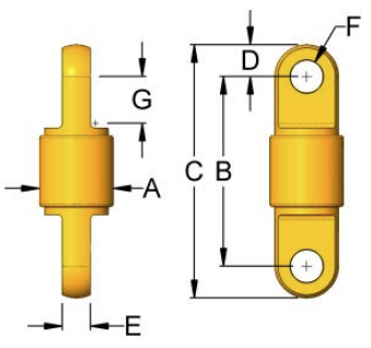 Miller Econo-Link Thrust Bearing Swivel Model 10E282 Eye to Eye WLL 10 tons