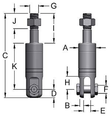 Stud to Clevis – Type 351, Stainless Steel