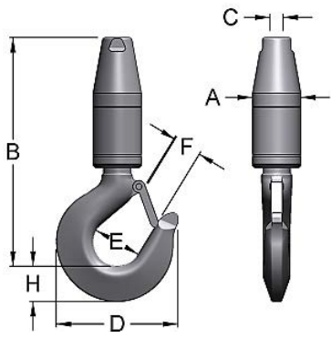 Miller Angular Contact Ball Bearing Swivel Model G-515 Socket to Hook WLL 10 tons