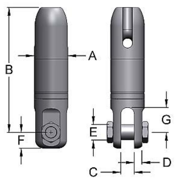 Miller Angular Contact Ball Bearing Swivel Model C-611 Thimble to Jaw WLL 3 tons (C-611)