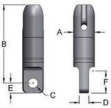 Miller Angular Contact Ball Bearing Swivel Model EE-612 Thimble to Eye WLL 8.5 tons