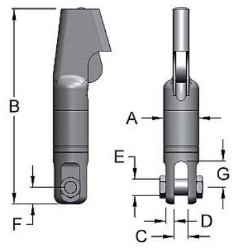 Miller Angular Contact Ball Bearing Swivel Model HH-711 Wedge to Jaw WLL 35 tons (HH-711)