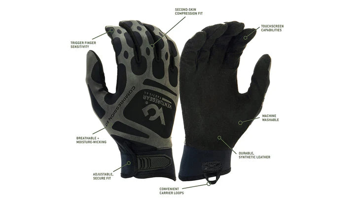 VG Tactical Comprss Training H&L  Black Medium (VGTG10BM) Per 1