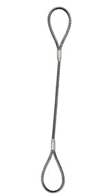 1/4" X 4' wire rope sling with standard eyes on each end