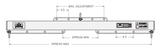 2,000# 84"-120" ADJ ECONOMY LIFT BEAM WITH SHACKLES (13893)