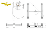 4,400# BULK CONTAINER LIFT BEAM 36" SPREAD 50.9" DIAGONAL (13325)