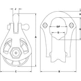 Skookum Ropemaster 25 Ton 10" Wide Throat Cast Half Sided Block with REGULAR YOKE (108510)