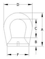 1/2" - 6 Coil Forged Alloy Eye Nut 2,500 lbs WLL (48570-G)