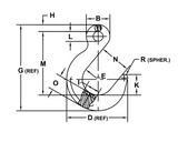 1/2" Eye Foundry Hook Grade 100