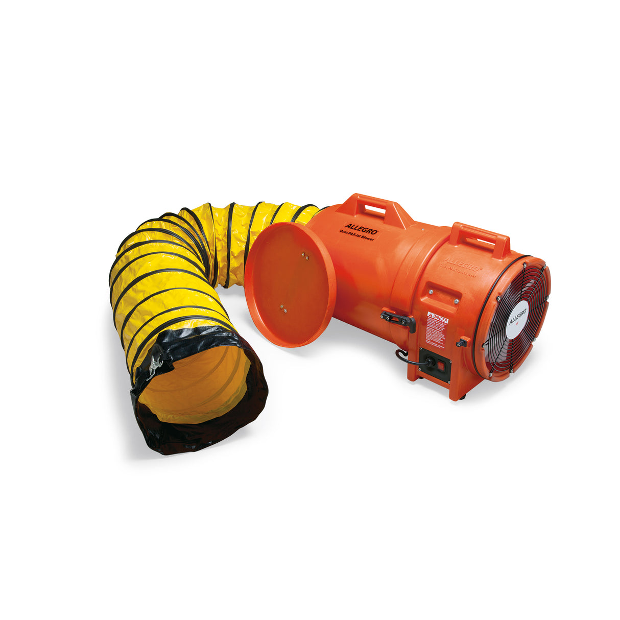 12" Axial AC Plastic Blower w/ Canister & 15' Ducting, 43 lbs. (9543-15)