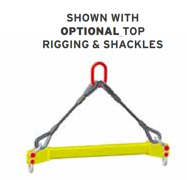 40,000 lbs 4' Fixed Spreader Beam Shackle Connections (20165)