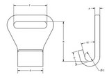 3/16" 300# ALLOY STEEL FLAT HOOK (17619)