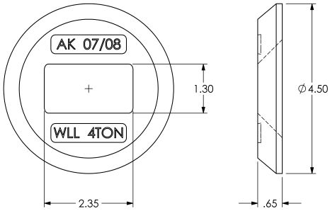 Forged Alloy Weld-In Round Plate (34962)